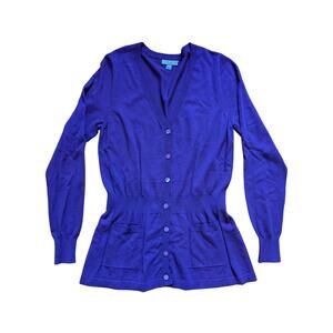 SHOSHANNA Purple Women's Button Up Cardigan Sweater Long Sleeve Sz M